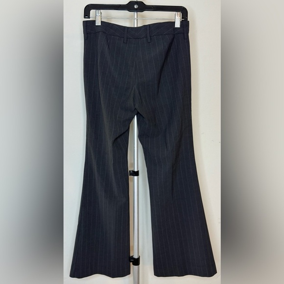 Express pinstripe y2k gray drew fit low rise flare leg pants career preppy 29 EC - Picture 7 of 10